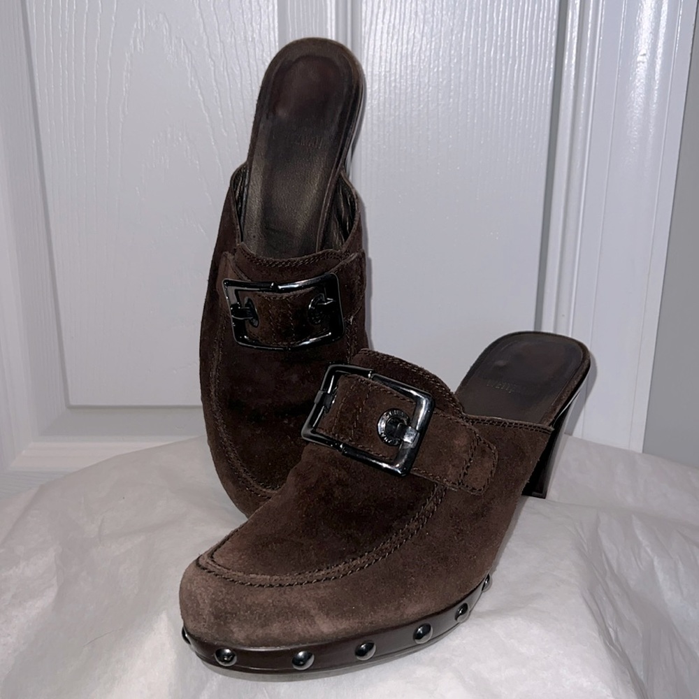 Stuart Weitzman Brown Suede Clogs size 7